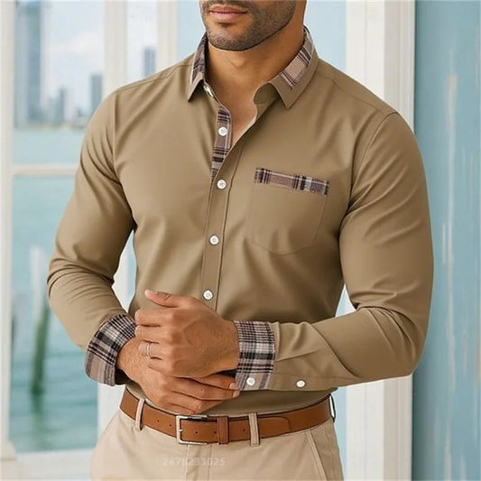 Camicia Uomo Morbida Stile Rilassato