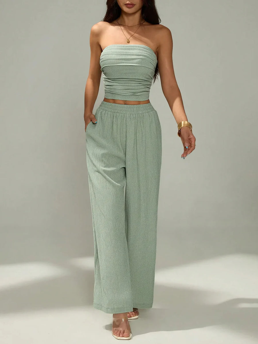 Completo Donna Top+Pantaloni Estate